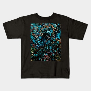 under the sea acrylic pour Kids T-Shirt